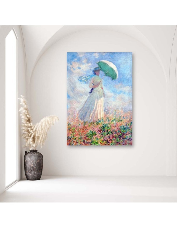 Woman with an umbrella to the right C. Monet - Reproductions of artists | FEEBY