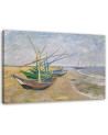Fishing boats on the beach at Saintes-Maries-de-la-Mer V. van Gogh - Reproductions of paintings | FEEBY