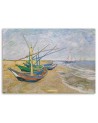 Fishing boats on the beach at Saintes-Maries-de-la-Mer V. van Gogh - Reproductions of paintings | FEEBY