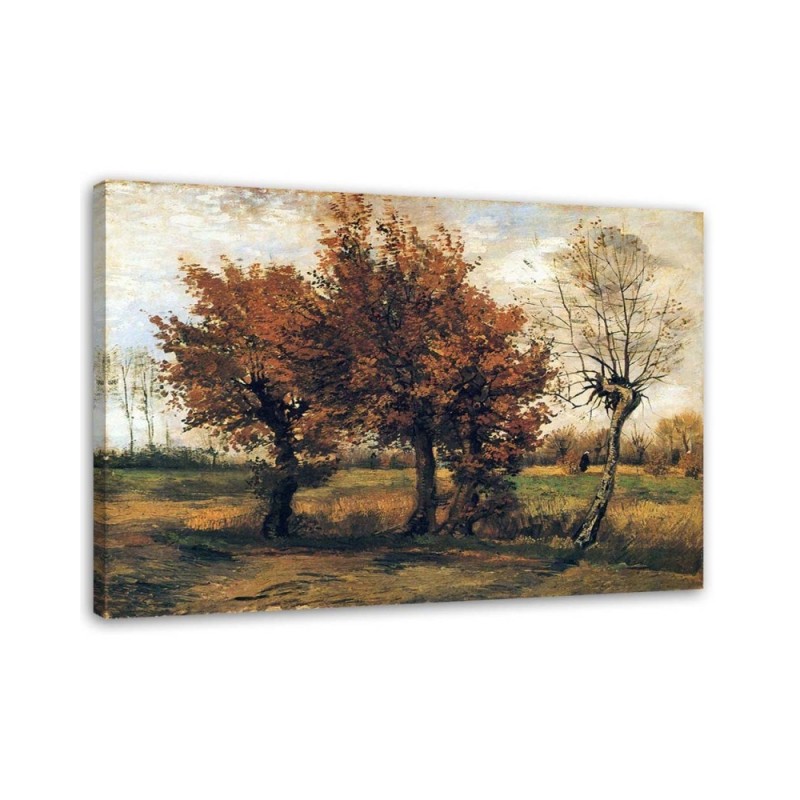 Autumn landscape with four trees V. van Gogh - Reproductions of paintings | FEEBY