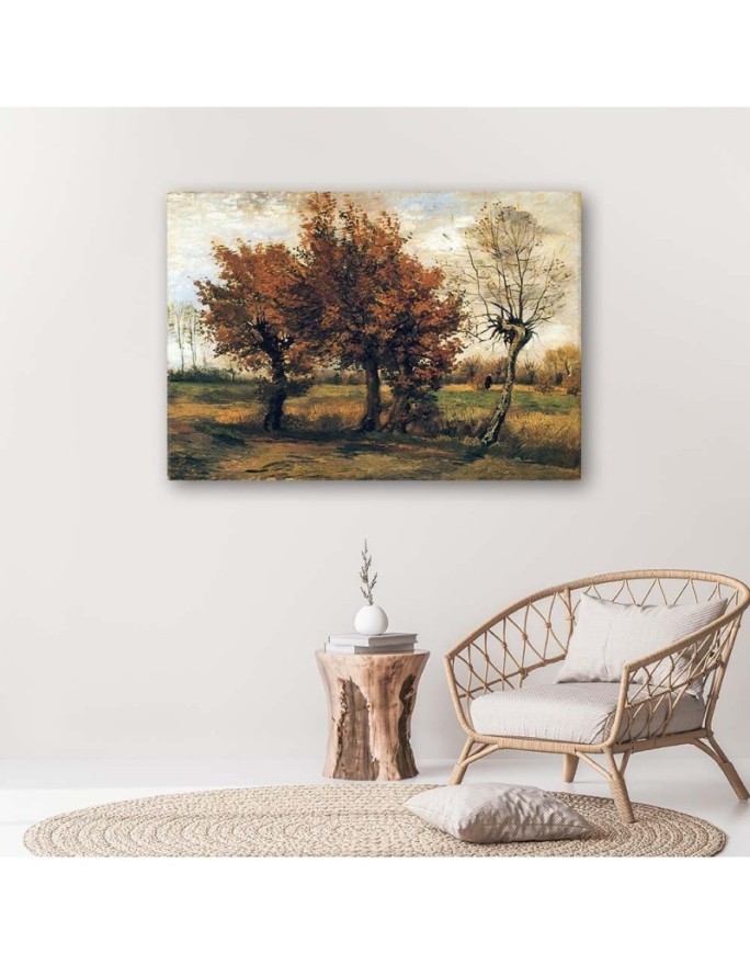 Autumn landscape with four trees V. van Gogh - Reproductions of paintings | FEEBY
