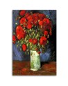 Vase with red poppies V. van Gogh - Canvas prints Reproductions of paintings | FEEBY