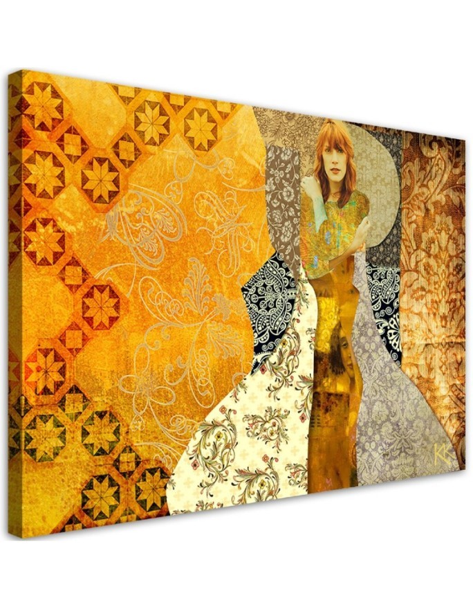 Woman an ornamental background Gustav Klimt - Reproductions of paintings | FEEBY