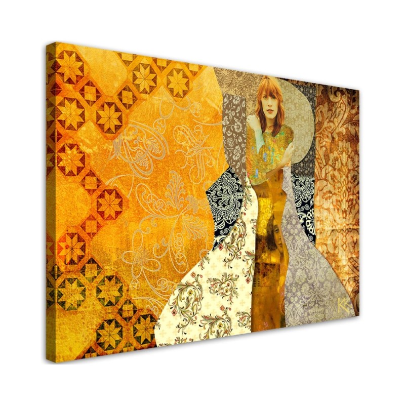Woman an ornamental background Gustav Klimt - Reproductions of paintings | FEEBY