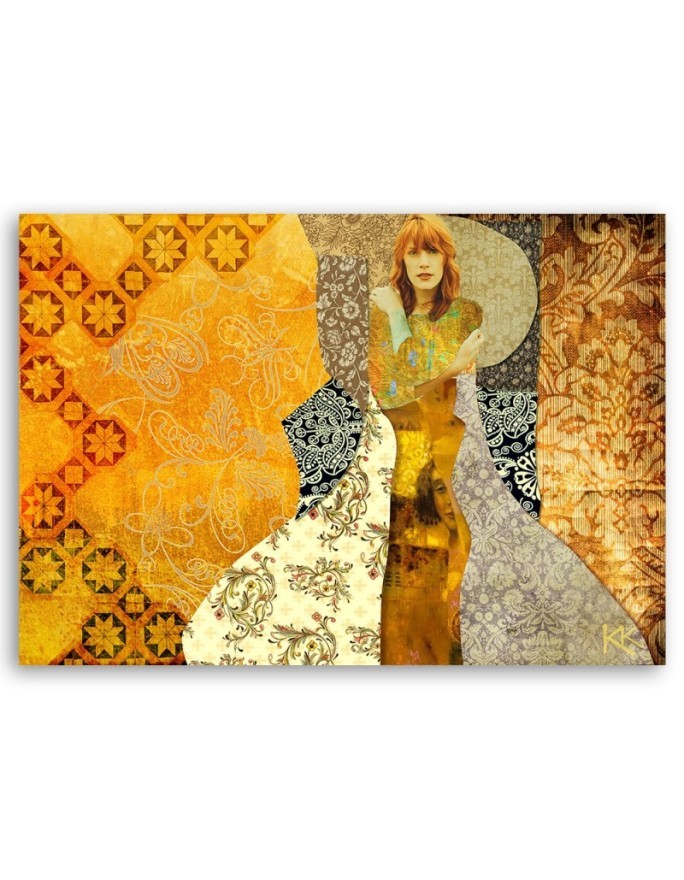 Woman an ornamental background Gustav Klimt - Reproductions of paintings | FEEBY