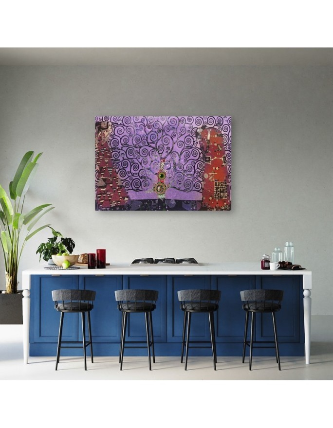 Gustav Klimt Violet tree of life abstract - Reproductions of paintings | FEEBY