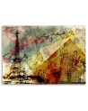 Vintage style Canvas painting - Postcard from Paris. High quality  | FEEBY
