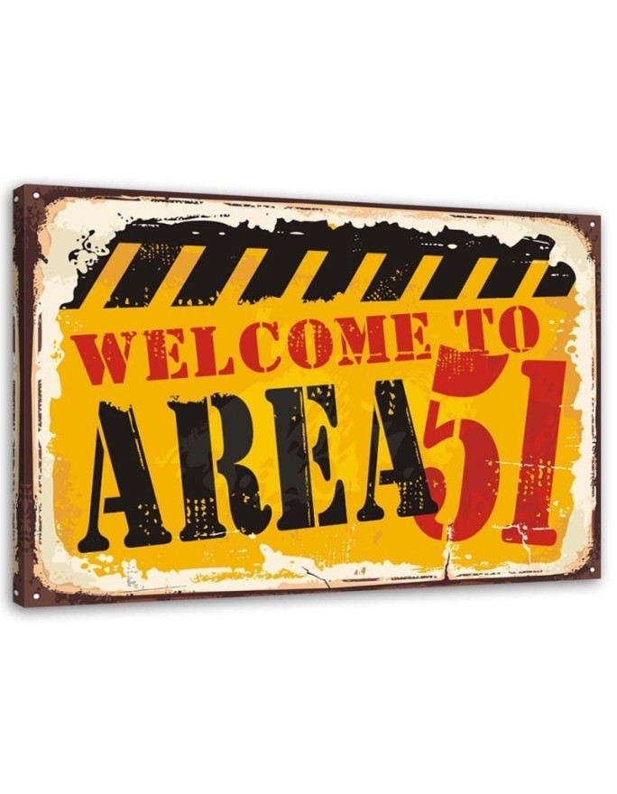 Canvas prints for living room - Retro signboard area 51 | FEEBY