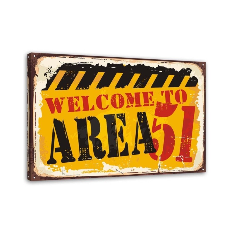 Canvas prints for living room - Retro signboard area 51 | FEEBY
