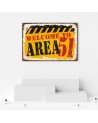 Canvas prints for living room - Retro signboard area 51 | FEEBY
