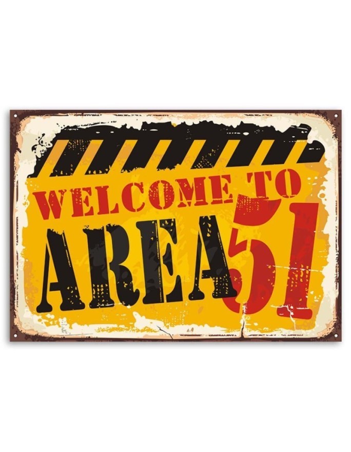 Canvas prints for living room - Retro signboard area 51 | FEEBY
