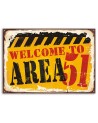 Canvas prints for living room - Retro signboard area 51 | FEEBY
