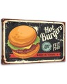 Canvas prints for the kitchen - Retro burger signboard | FEEBY