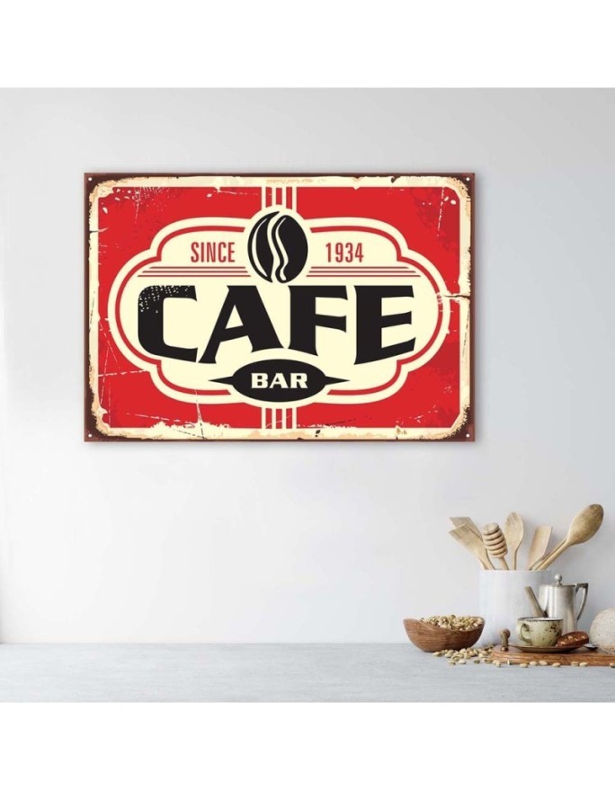 Canvas prints for cafes - Retro coffee bar | FEEBY