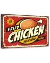 Vintage style Canvas prints for the kitchen - Roast chicken signboard | FEEBY