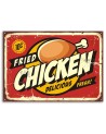 Vintage style Canvas prints for the kitchen - Roast chicken signboard | FEEBY