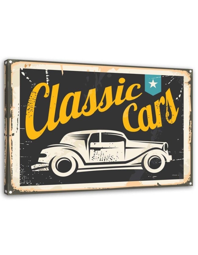 Canvas print Vintage car sign