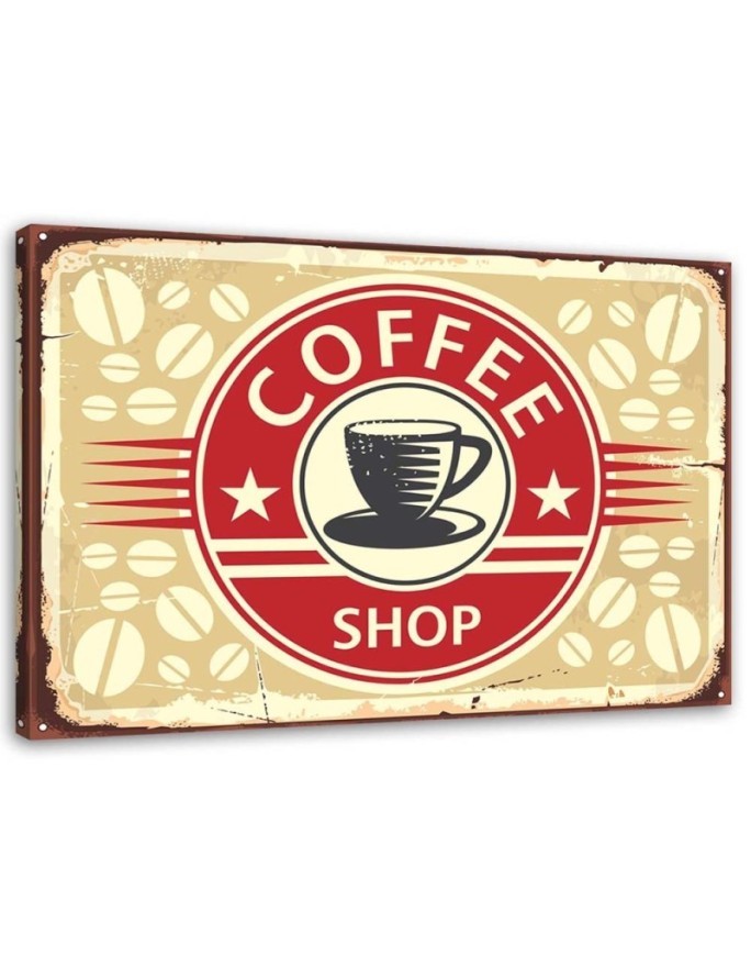 Canvas prints for living room - Retro signboard with coffee | FEEBY
