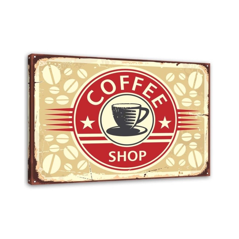 Canvas prints for living room - Retro signboard with coffee | FEEBY