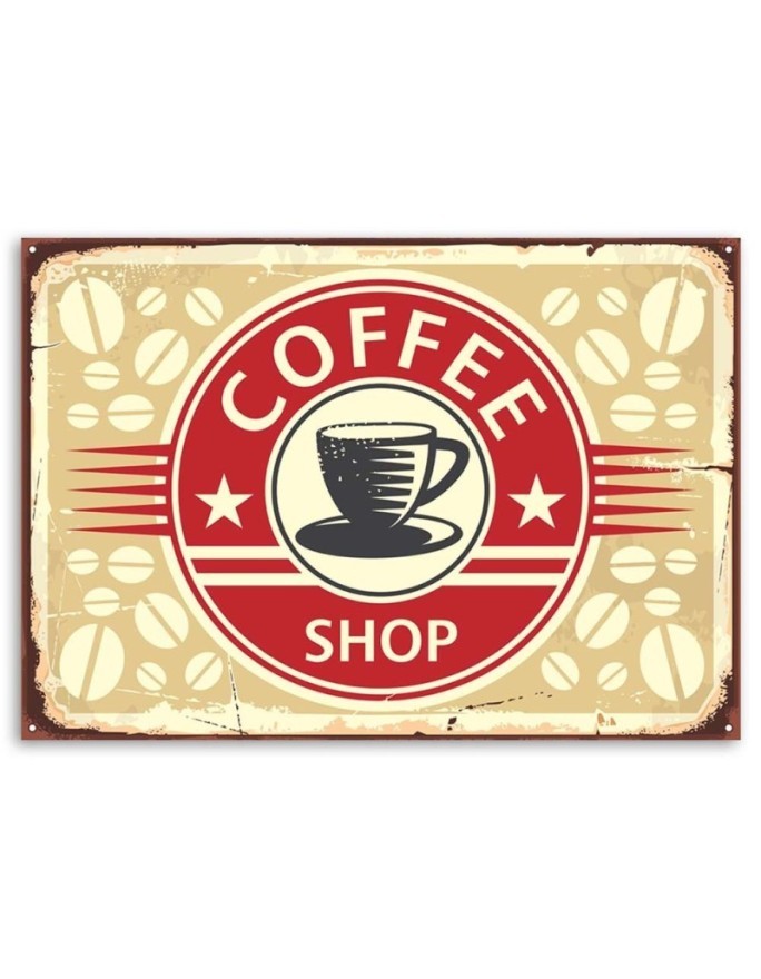 Canvas prints for living room - Retro signboard with coffee | FEEBY