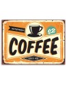 Vintage style Canvas prints - Signboard with coffee | FEEBY