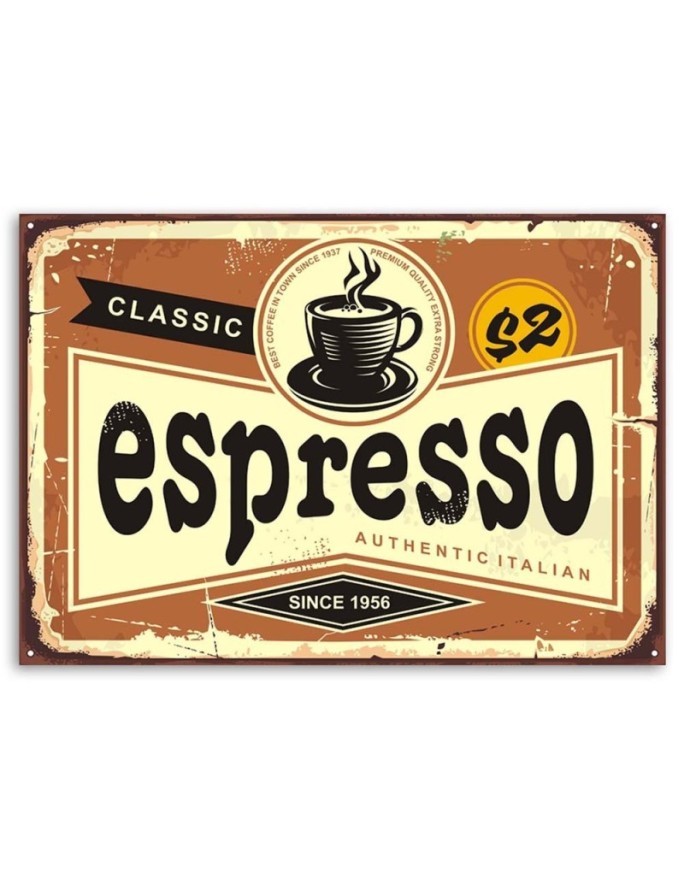Canvas prints for cafes - Retro Espresso sign | FEEBY