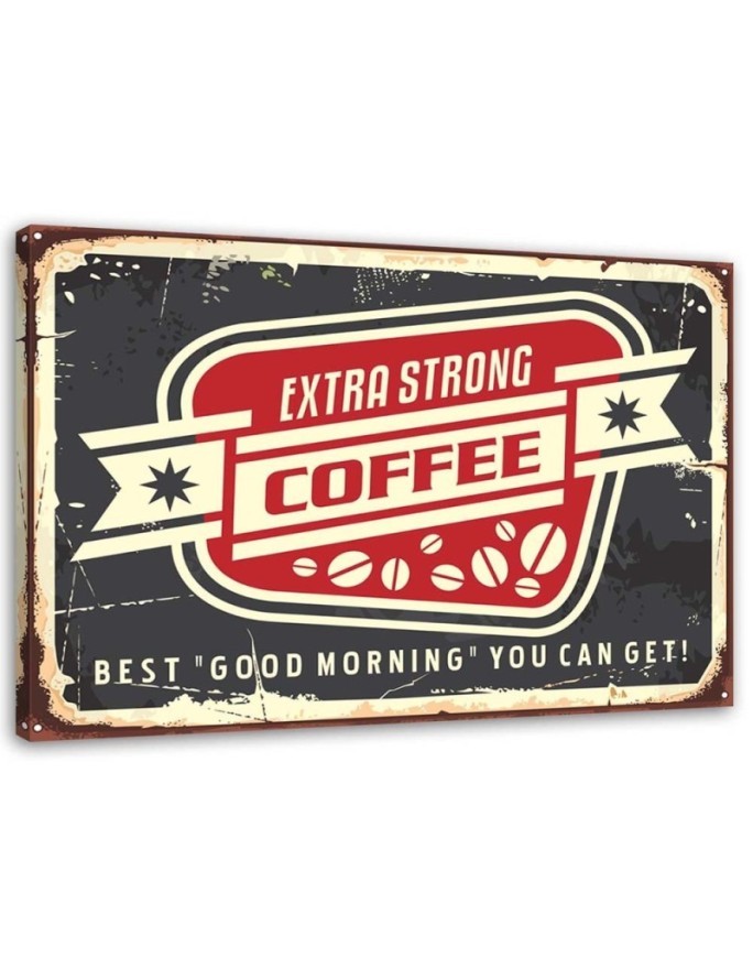 Vintage style Canvas prints - Strong coffee signboard | FEEBY