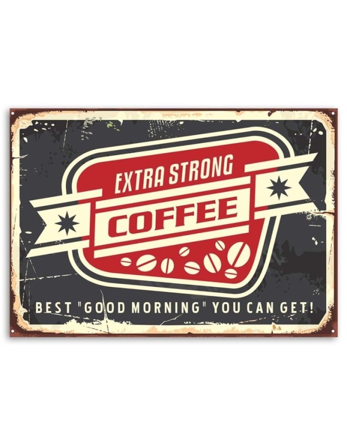 Vintage style Canvas prints - Strong coffee signboard | FEEBY