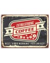 Vintage style Canvas prints - Strong coffee signboard | FEEBY