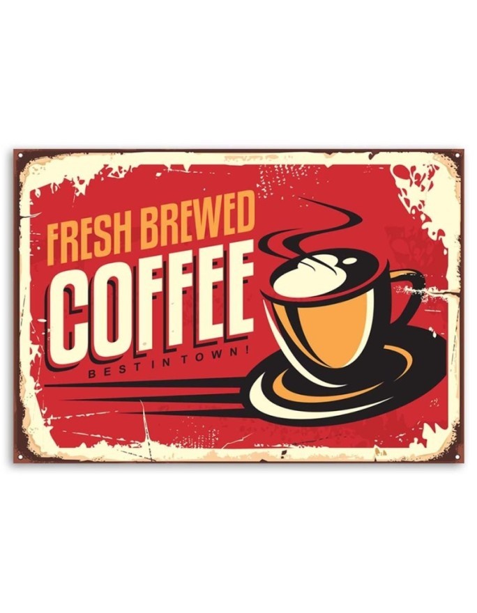 Canvas prints for a coffee shop - Freshly roasted retro coffee | FEEBY