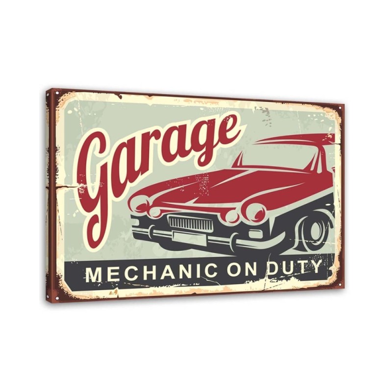 Vintage style Canvas prints - Mechanic's signboard | FEEBY