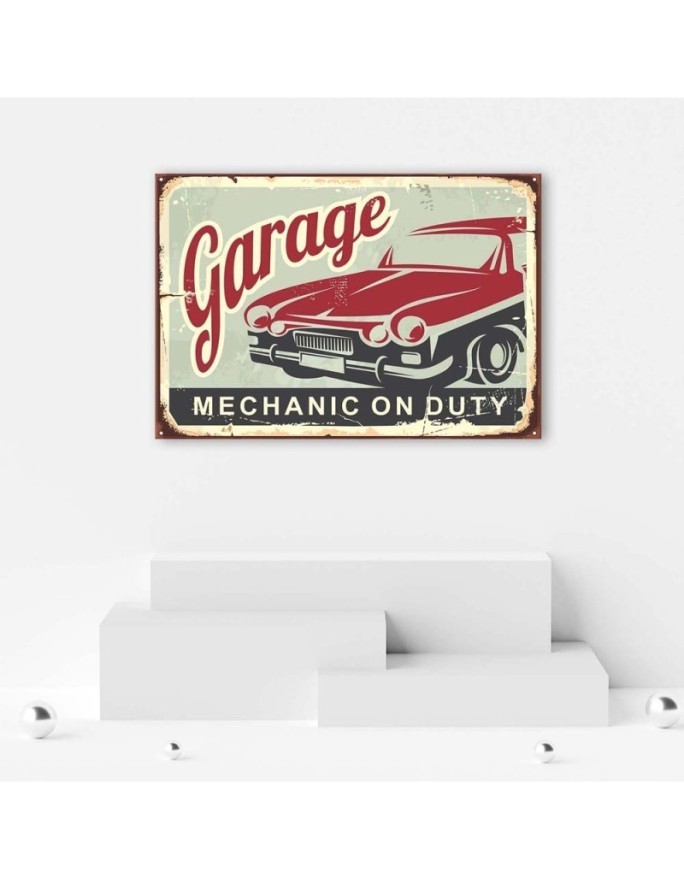 Vintage style Canvas prints - Mechanic's signboard | FEEBY