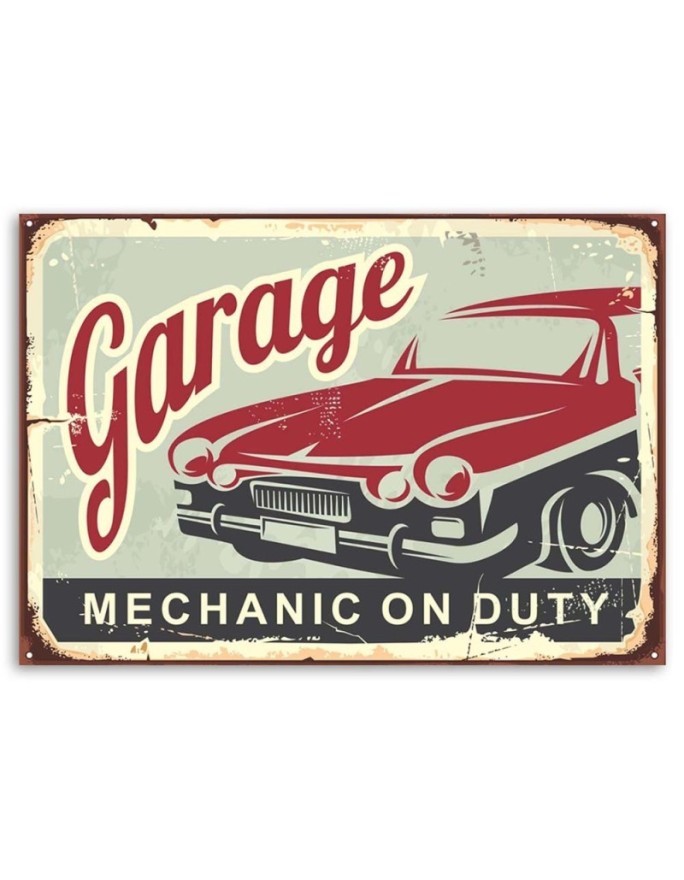 Vintage style Canvas prints - Mechanic's signboard | FEEBY