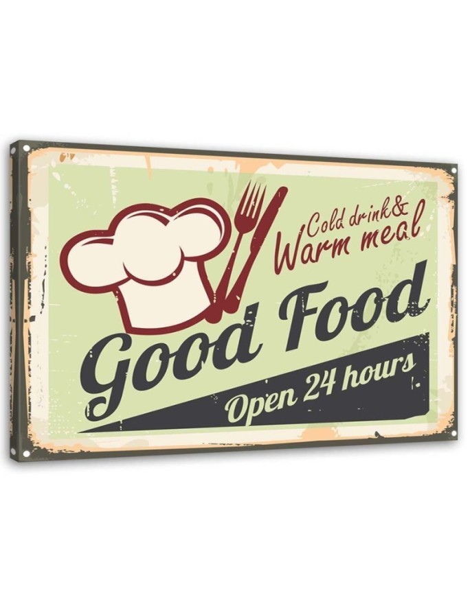 Vintage style Canvas prints - Good Food signboard | FEEBY