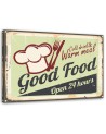 Vintage style Canvas prints - Good Food signboard | FEEBY