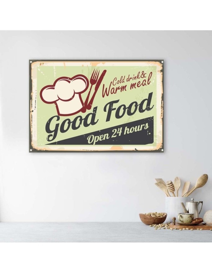 Vintage style Canvas prints - Good Food signboard | FEEBY