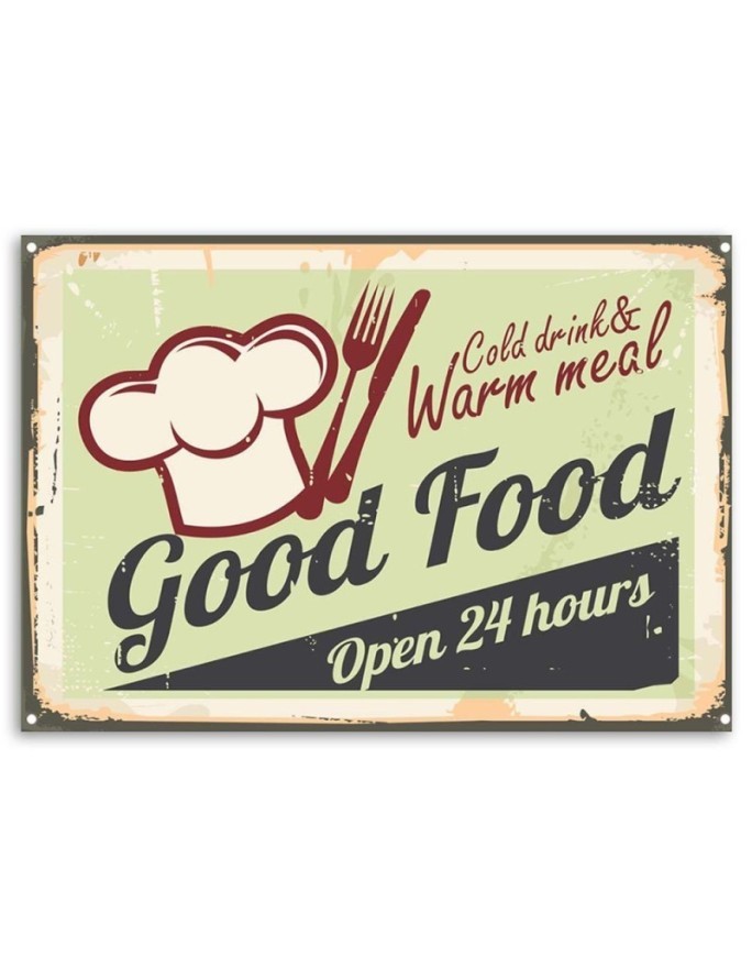 Vintage style Canvas prints - Good Food signboard | FEEBY
