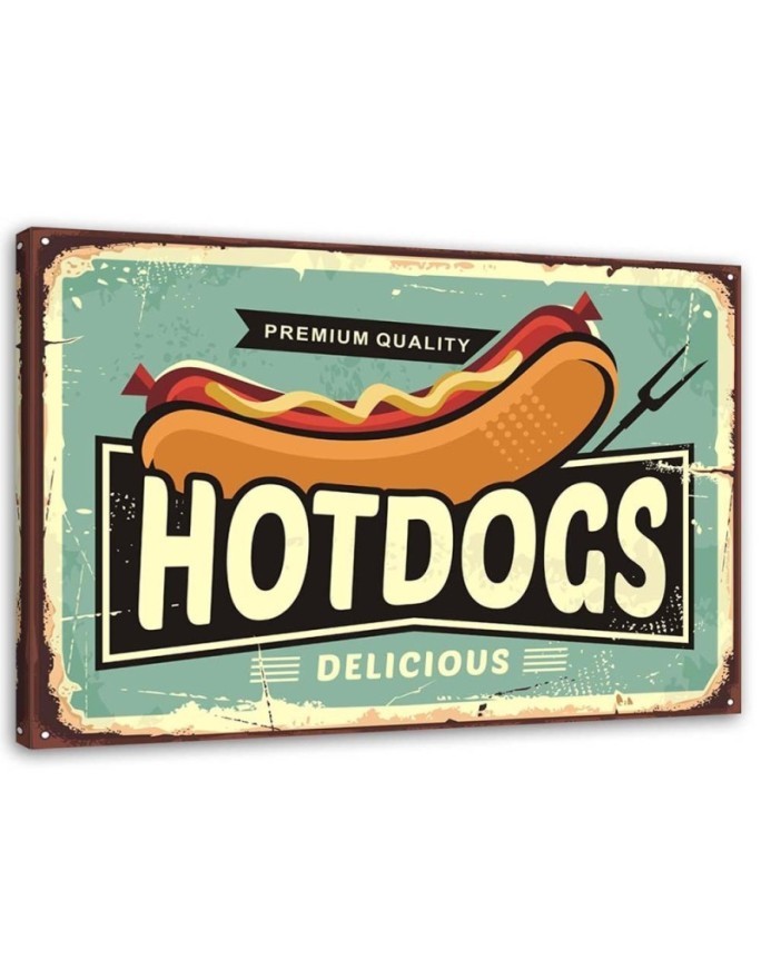 Canvas prints for the restaurant - Retro Hot Dog | FEEBY