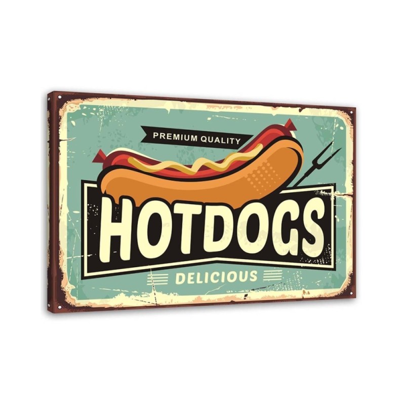 Canvas prints for the restaurant - Retro Hot Dog | FEEBY