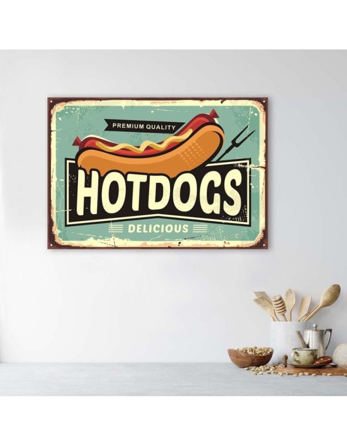 Canvas prints for the restaurant - Retro Hot Dog | FEEBY