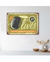 Vintage style Canvas prints - Retro sign olives | FEEBY