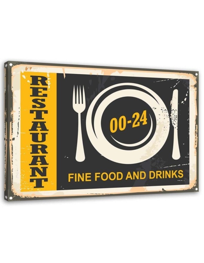 Vintage style Canvas prints - Retro opening hours | FEEBY