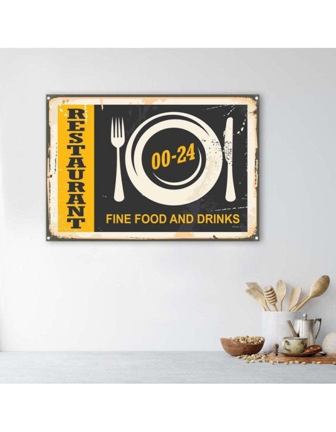 Vintage style Canvas prints - Retro opening hours | FEEBY