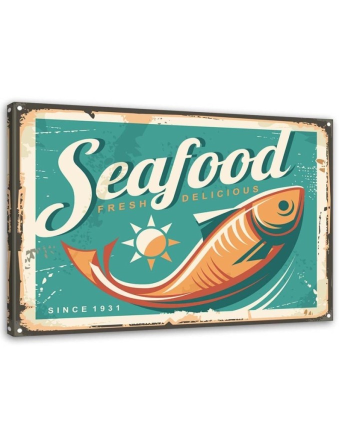 Canvas print Retro Seafood