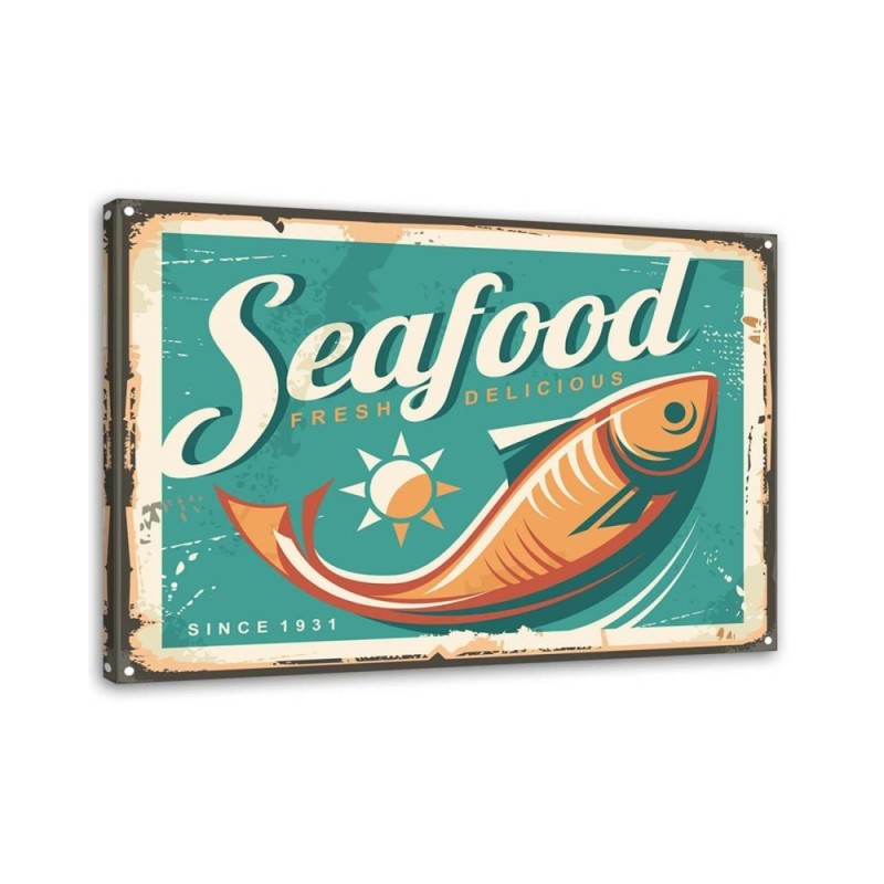 Canvas prints for living room - Retro seafood | FEEBY