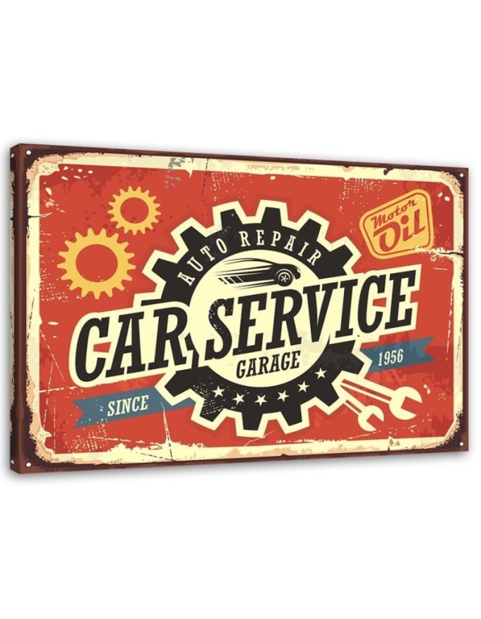 Vintage style Canvas prints - Retro car mechanic | FEEBY