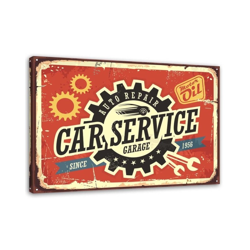 Vintage style Canvas prints - Retro car mechanic | FEEBY