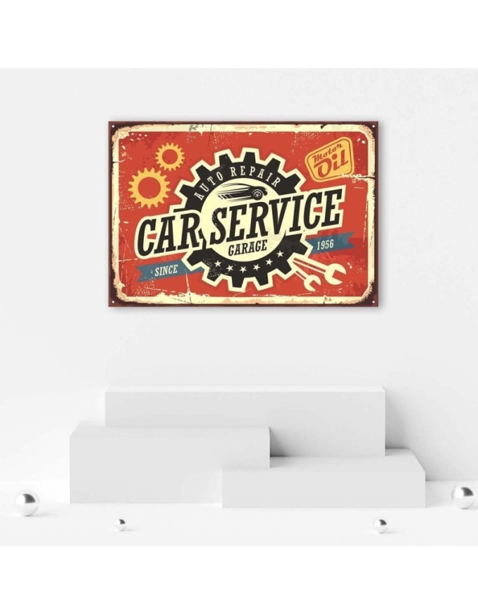Vintage style Canvas prints - Retro car mechanic | FEEBY