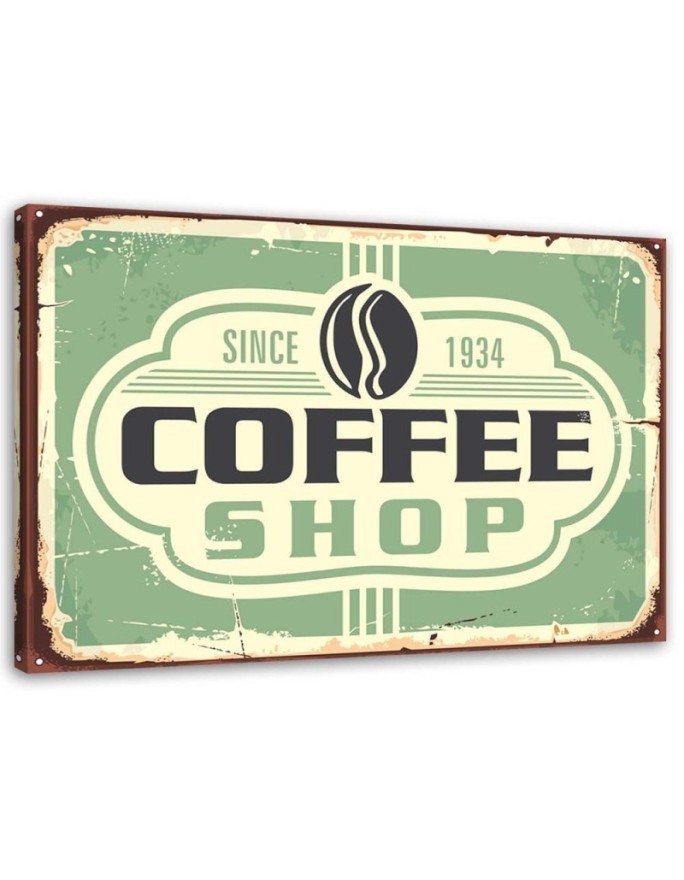 Coffee shop retro - Decorative Canvas painting | FEEBY