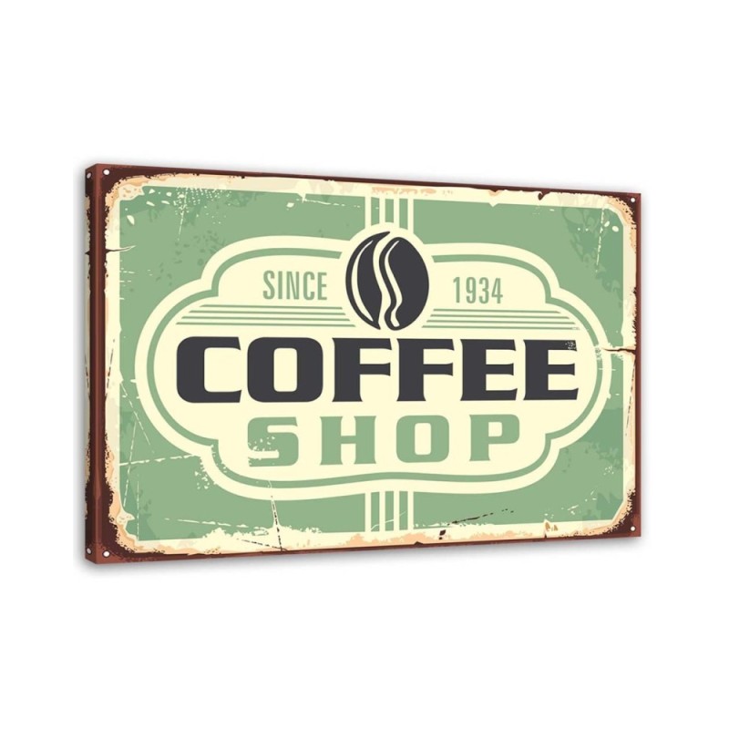 Coffee shop retro - Decorative Canvas painting | FEEBY